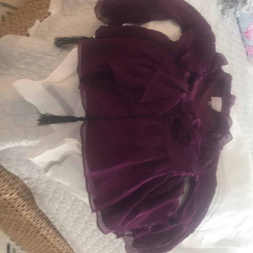Fuchsia color flowing feminine blouse